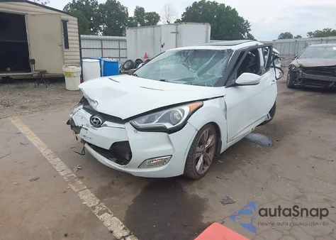 2013 Hyundai Veloster Base W/Gray from USA, damaged, VIN KMHTC6AD0DU155604